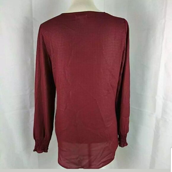 Maurices Blouse Size S Career Professional Wine - Picture 2 of 4